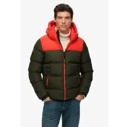 Superdry für Herren. M5012281A Colourblock-Pufferjacke grau (M), Lässig, Grün, Polyester