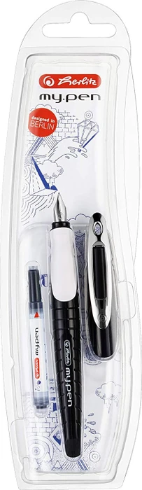 herlitz my.pen Patronenfüller schwarz/weiß M (mittel)