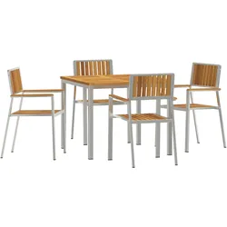 vidaXL 5-teiliges Garten-Dining-Set aus Massivholz Akazie