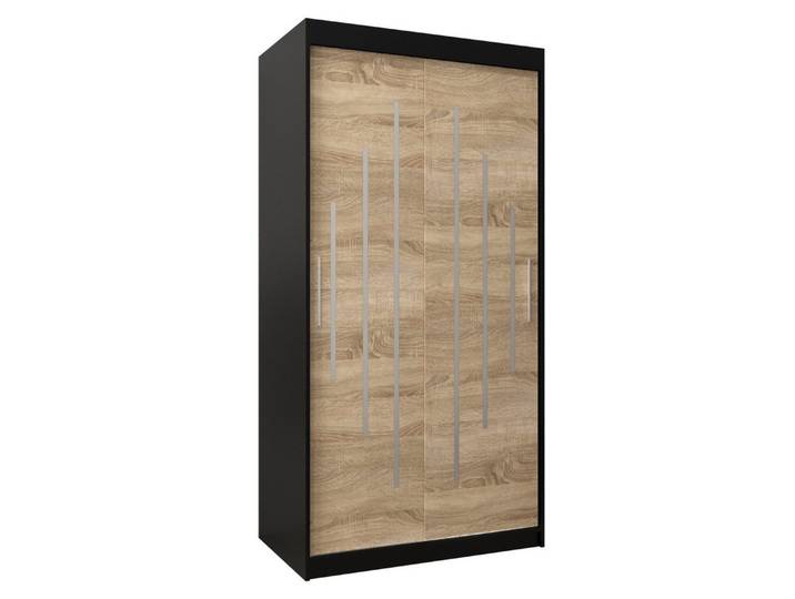 ABIKS MÖBEL Schwebetürenschrank YORK Schlafzimmerschrank - mit Kleiderstange, Regalen