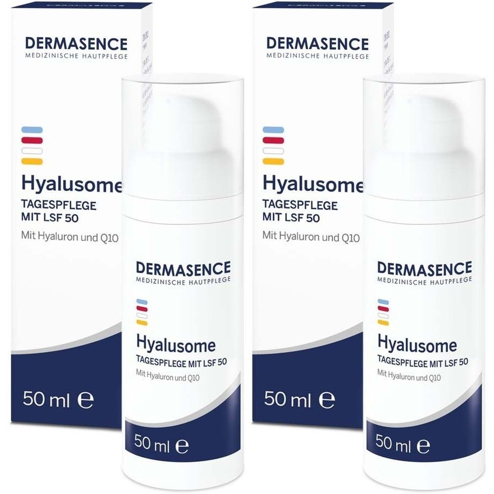 Dermasence Hyalusome Tagespflege mit LSF 50 2x 2x50 ml Emulsion