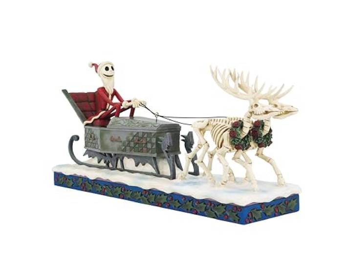 Enesco Jim Shore Jack Skelett im Schlitten Figur