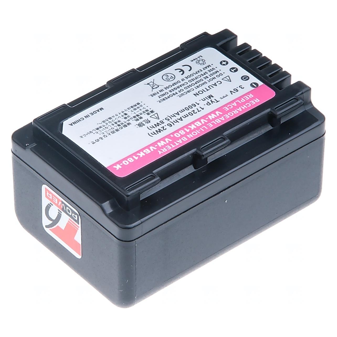 T6 Power Baterie Panasonic VW-VBK180, VW-VBL090,,,????ern???? (Kamera Akku) (VCPA0027)