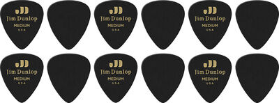 Dunlop Celluloid Black Pick Medium