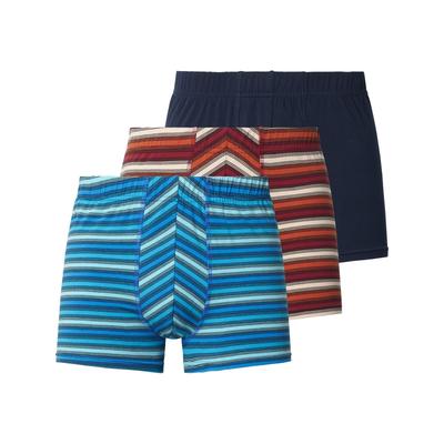 Retro Pants JAN VANDERSTORM "3er Pack Retropants NOTKER", Damen, Gr. 3XL, blau (blau gestreift), Obermaterial: 95% Baumwolle CO. 5% Elasthan EL., Unterhosen