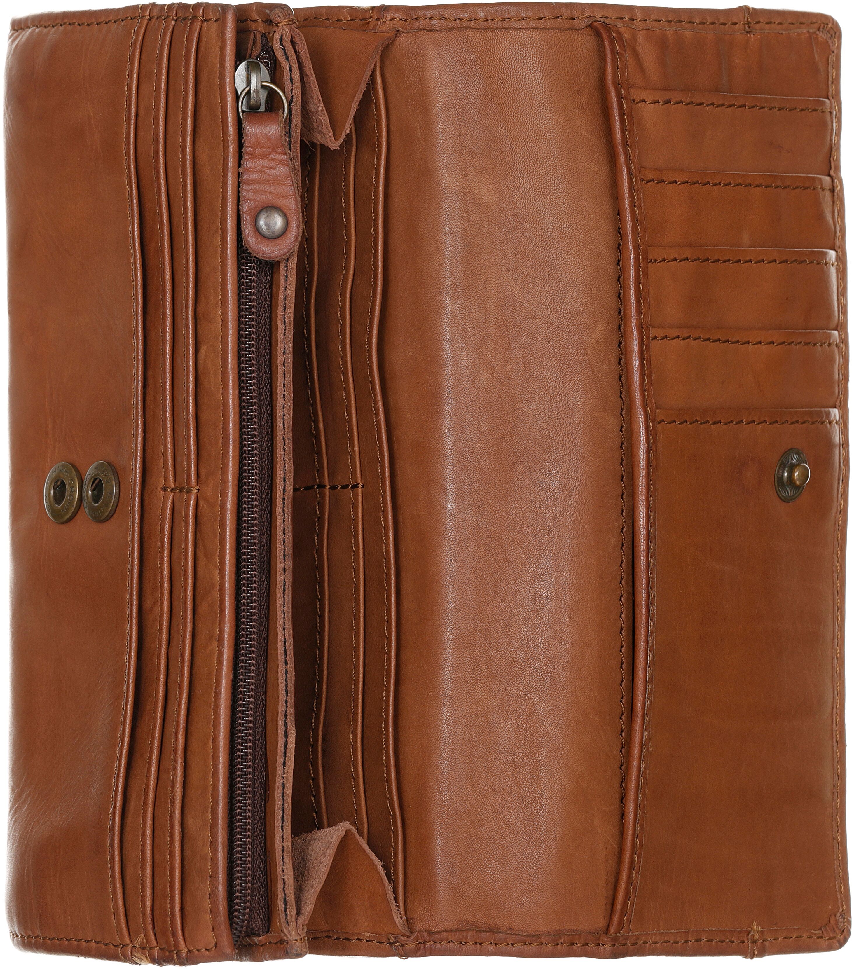 Geldbörse HARBOUR 2ND "Marina", Damen, braun (charming cognac), Leder, Kleinlederwaren Geldbörse, aus weichem Leder charming cognac Einheitsgröße