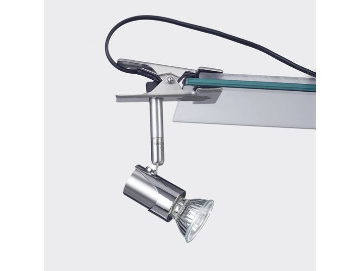 Fabas Luce Klemmleuchte Alice, alu / grau / zink, für Wohn- / Esszimmer, Metall, Modern, Tischleuchte
