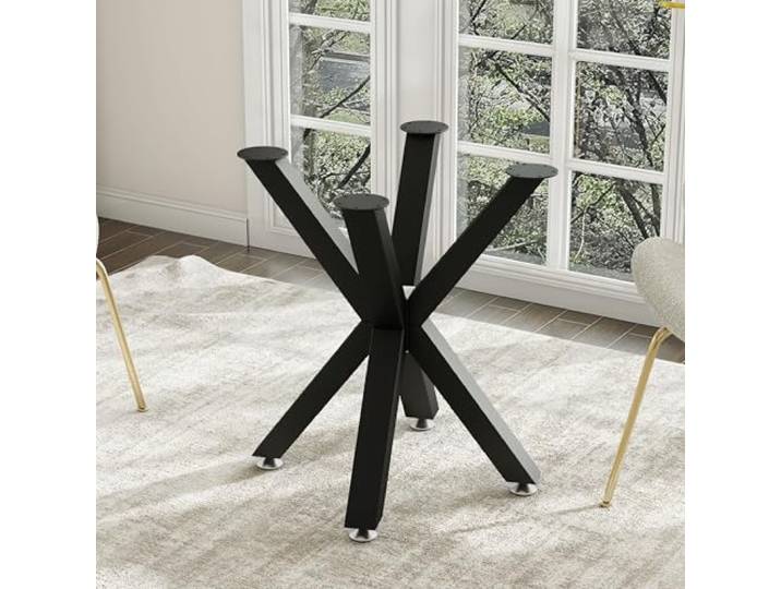 Metall-Tischbeine, 71,1 cm, runder Esstischsockel, passend für Glas, Marmor 453,6 kg Kapazität, goldenes Verhältnis, einfach zu installieren mit Saugnäpfen, 4 Anpassungspads, geeignet für den Innen