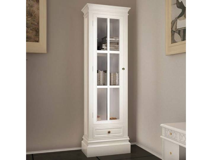Bibliothèque à 3 niveaux-Meuble de rangement avec 3 étagères Blanc Bois