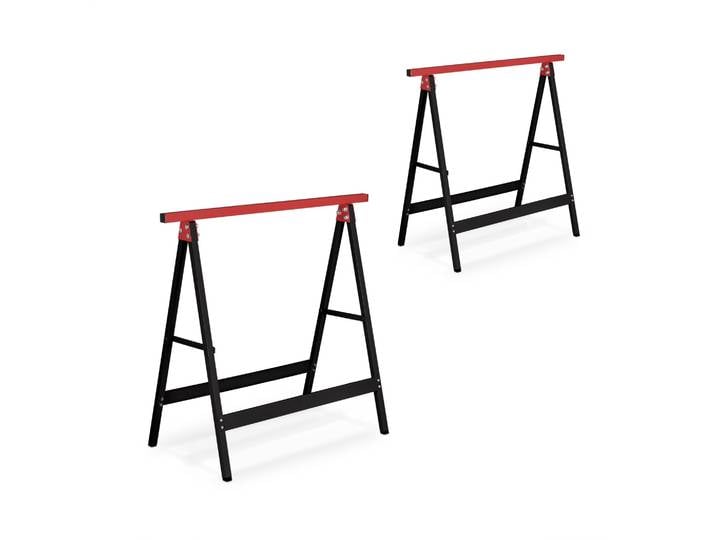 Arbeitsbock 2er-Set schwarz/rot Rot-Schwarz