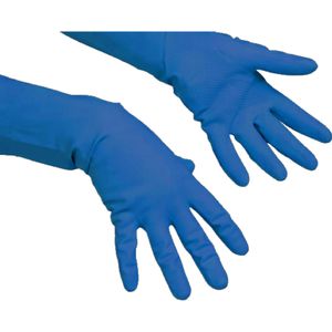 Vileda-Professional Chemikalienschutzhandschuhe Multipurpose, Typ B, aus Latex, lange Stulpe, Größe 8 / M, blau