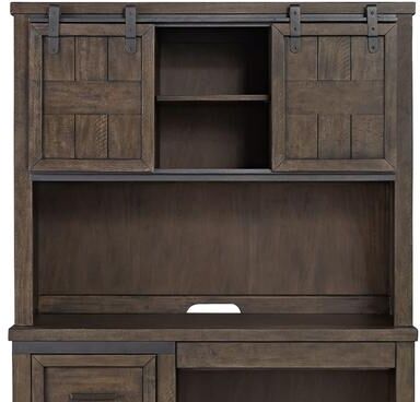 Liberty Furniture Thornwood Hills Rock Double Barn Door Hutch for Youth Desk
