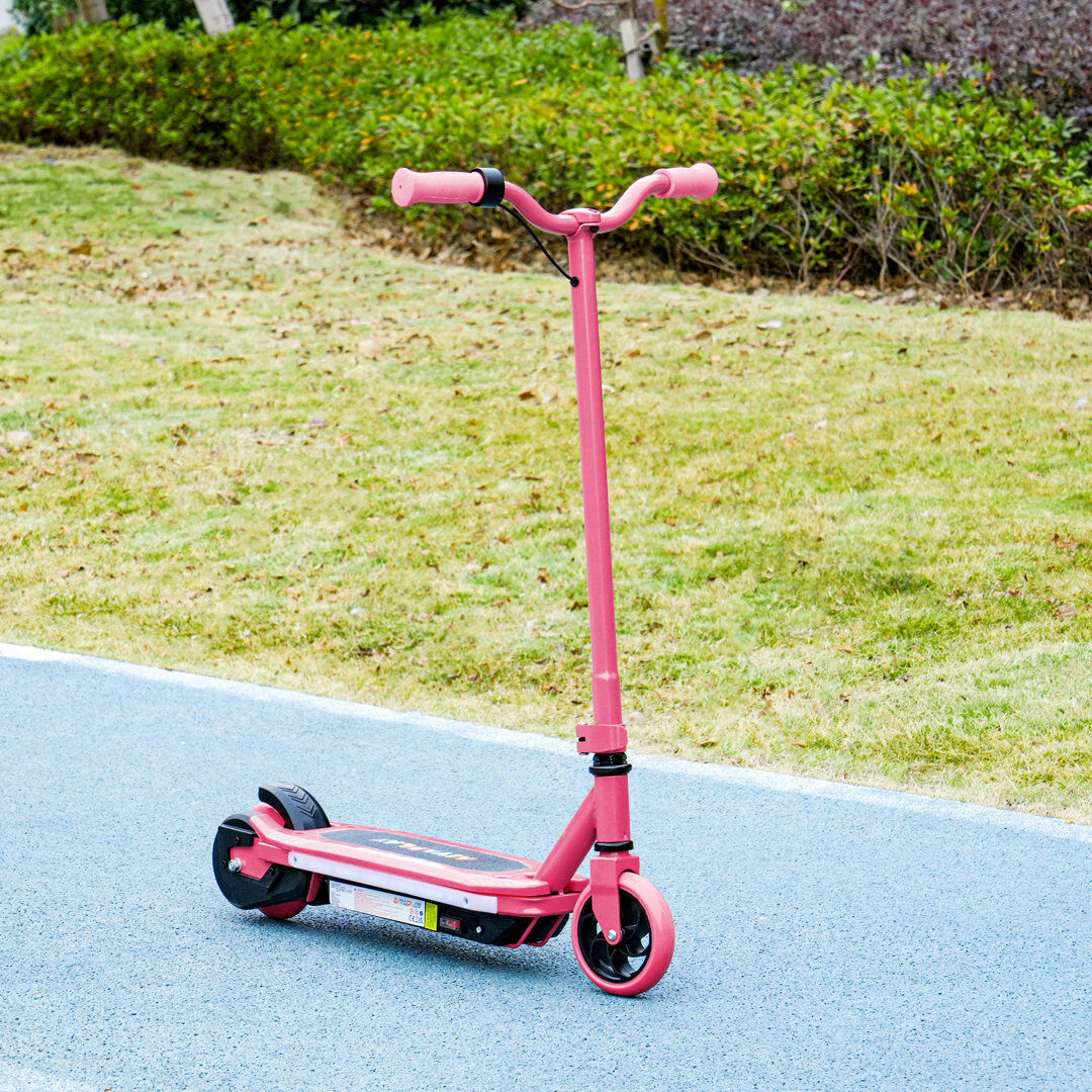 Latitude Run AIYAPLAY Electric Scooter for Ages 6 to 14 Years, with Colourful Lights Pink