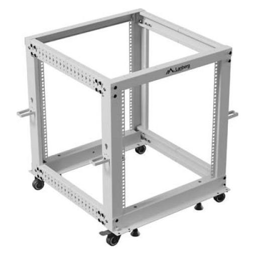 Lanberg OFFENES RACK 19 12HE 600X600-1100 VERSTELLBAR GRAU (12 HE, 19 Zoll Rack) (OR01-6112-S)