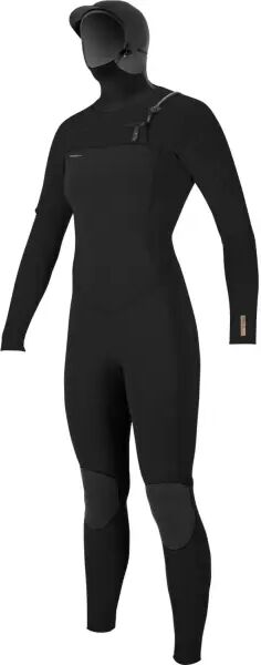 Muta Donna O'Neill Hyperfreak Hooded 5mm Chest Zip (6T - Nero) taglia 6T