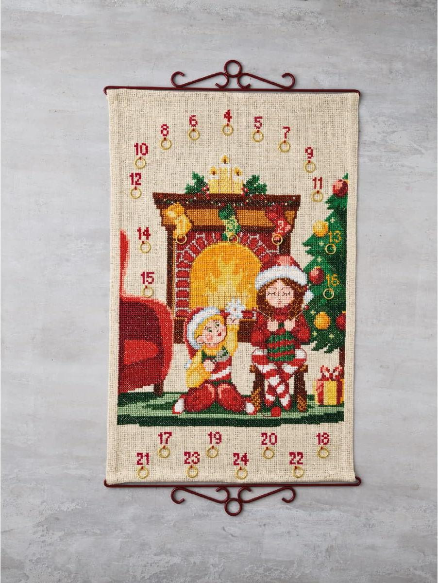 Permin borduurset kerstkalender Kinderen 40 x 62 cm