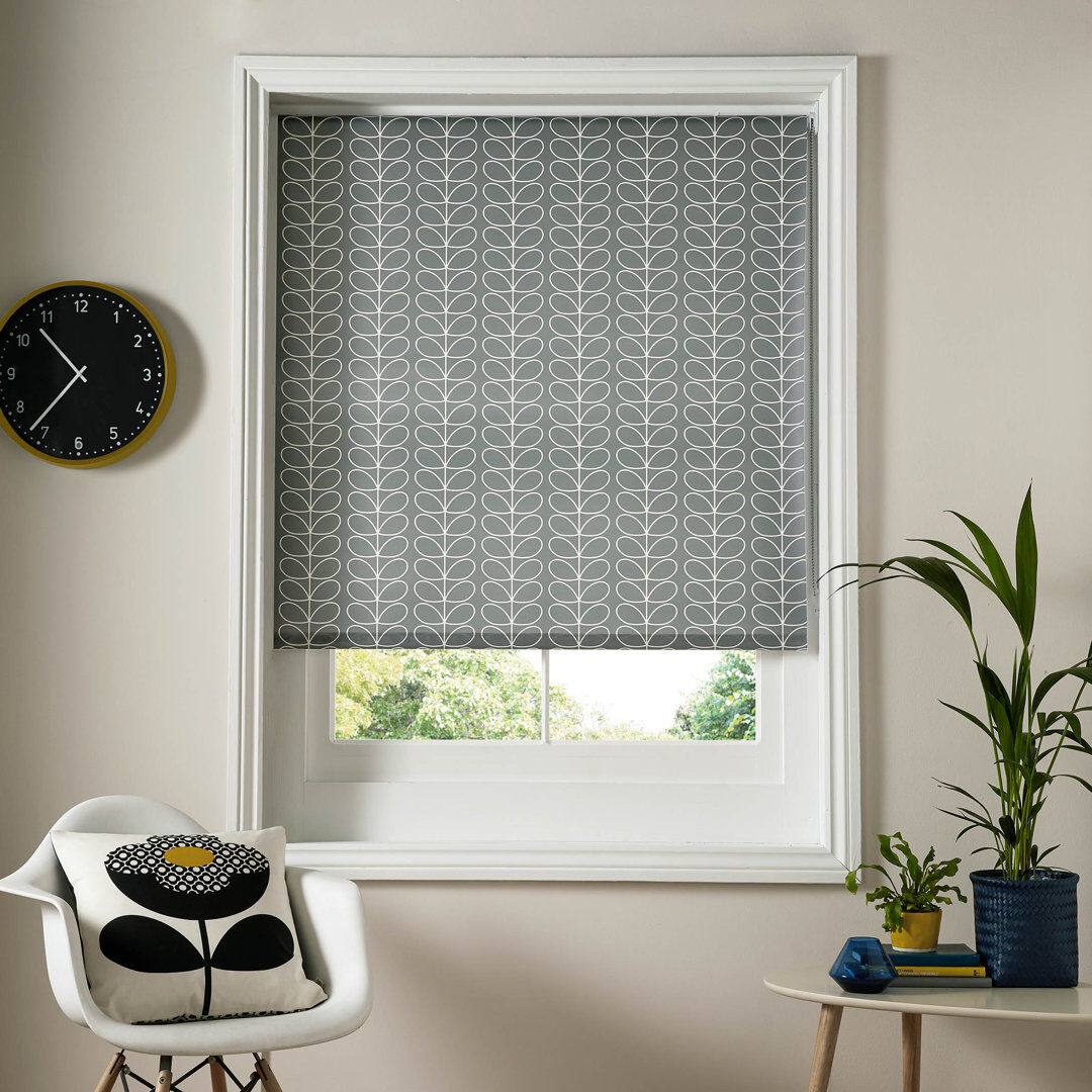 Orla Kiely Linear Stem Roller Blind Silver 162 cm L x 90 cm W