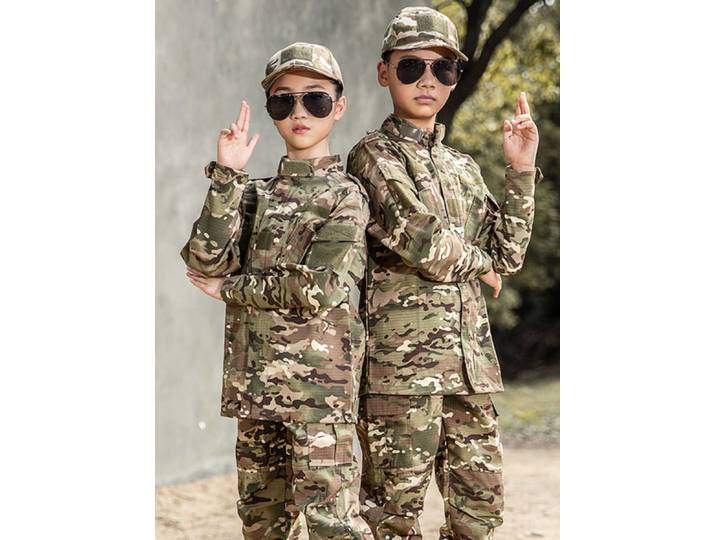 Uniformes d'entraînement camouflage pour enfants, tenues d'été pour camps en plein air pour enfants