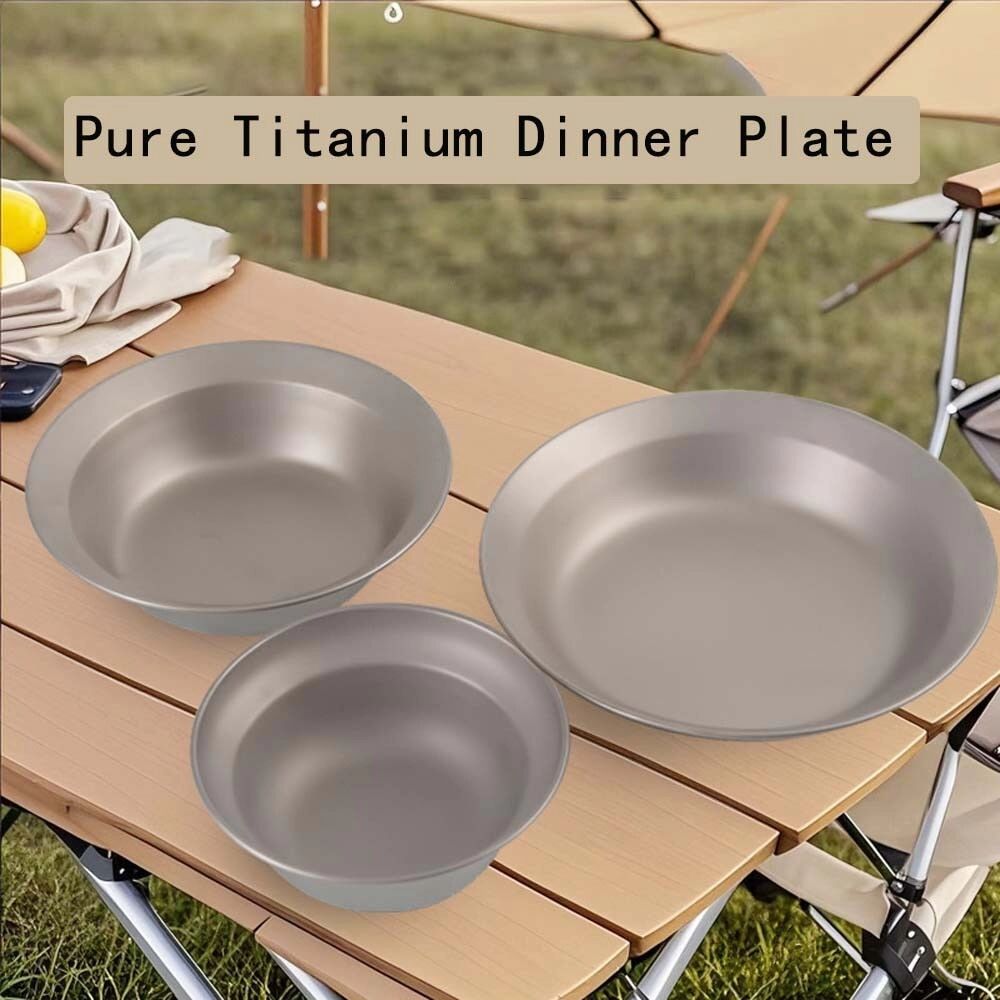 INF Ultraleichte Camping-Schüssel aus Reintitan – Ideal für Outdoor, Wandern und Picknick M