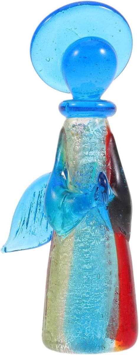 Glazen Beschermengel Miniatuur Decoratie Meerkleurig - Lengte: 8.5 cm