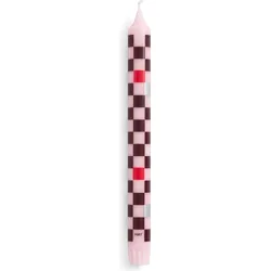Hay Pattern Kerze Schachbrettmuster, Rosa-Bordeaux