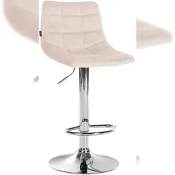 CLP Barhocker Jerry Samt beige/chrom