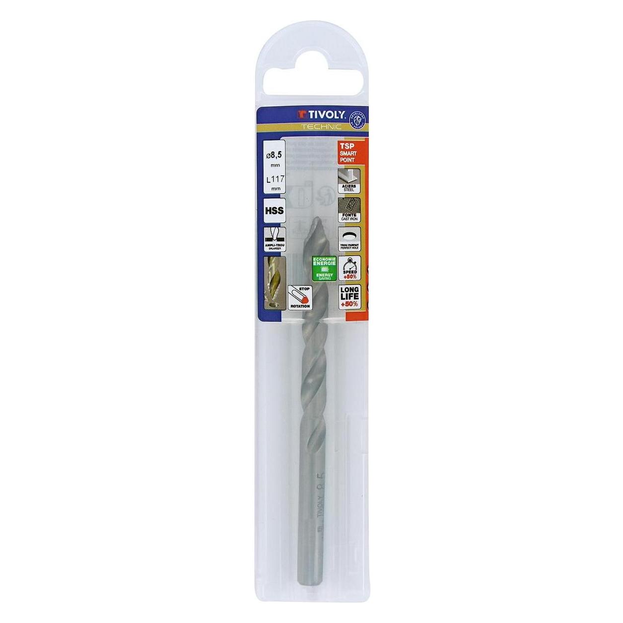Tivoly Metallbohrer 8,5x117mm, abgestufte Spitze Smart Point. (36229654)