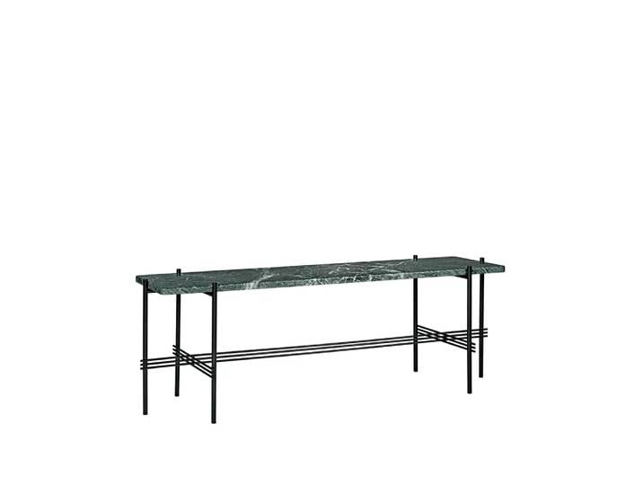 GUBI TS Console 1 Konsolentisch Marmor Grün, Schwarz lackiertes Gestell
