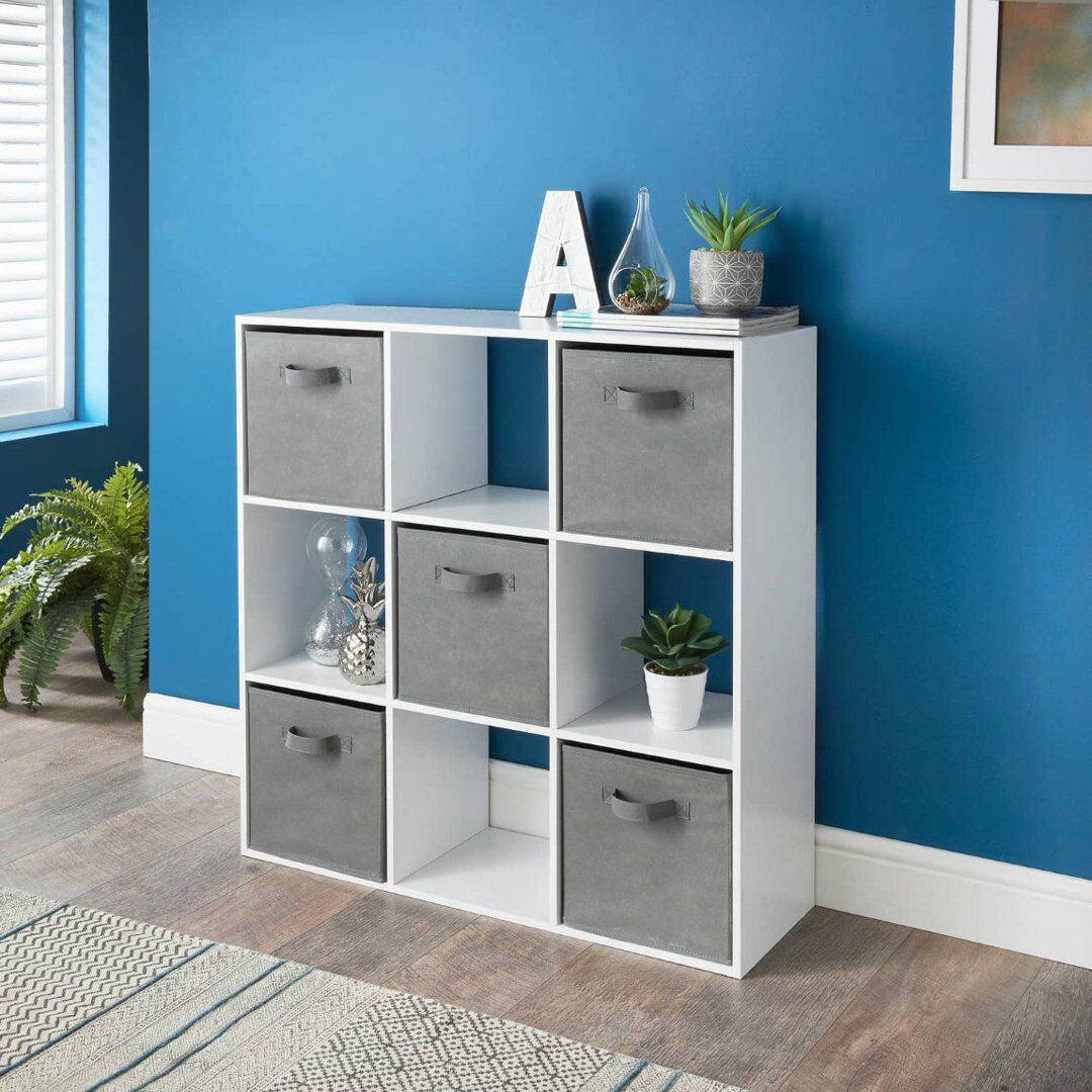 Ebern Designs Destinylouise 89 cm H x 89 cm W Cube Bookcase White 89cm H X 89cm W X 28cm D