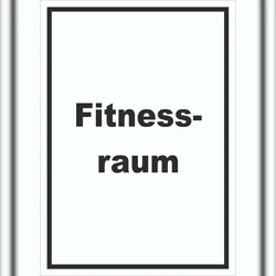 HB-Druck Fitnessraum Schild mit Text Sport Fit hochkant A0 (841x1189mm)