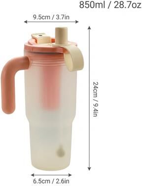 Universal Stock Hydra Flow Large Capacity Sports Water Bottle With Straw And Strainer pink