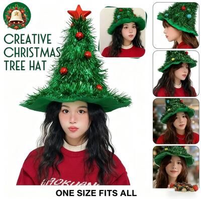 Uplifted Finds Premium Holiday Green Christmas Tree Party Hat Premium Holiday Green Christmas Tree Party Hat
