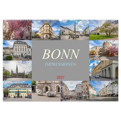 Bonn Impressionen (Wandkalender 2027 DIN A2 quer), CALVENDO Monatskalender