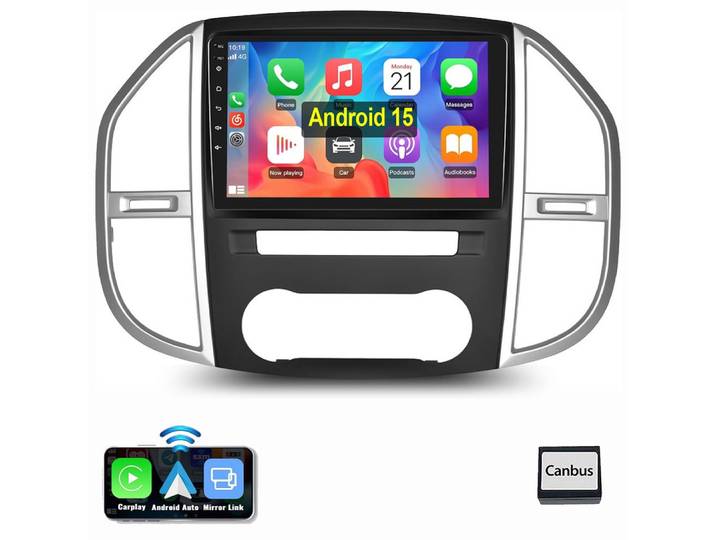 ESSGOO 10 ZOLL IPS Für Mercedes Benz W447 2013 2014-2020 Autoradio Navigationsgerät (Apple Carplay Android Auto GPS Navi WIFI BT SWC EQ)
