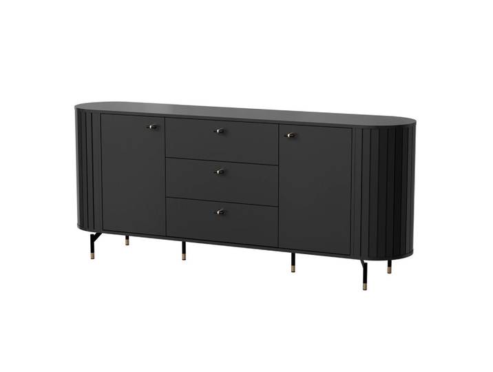 SIDEBOARD Zante Schwarz 190 cm