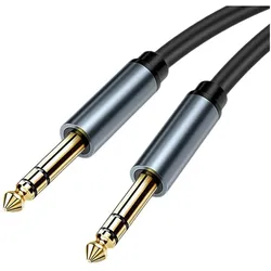 DLH DY-TU4886B Audiokabel – 6-35-mm-Audio-Stecker (männlich) auf 6-35-mm-Audio-Stecker (männlich) – 2 m (2 m), Audiokabel
