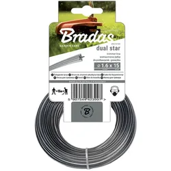 Verstärkter 4-kant Mähfaden RIPPER DUAL für Freischneider Motorsense Ersatzfaden 1,6mm 15m Bradas ZRG1615K