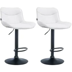 2er Set Barhocker Vonore Kunstleder schwarz