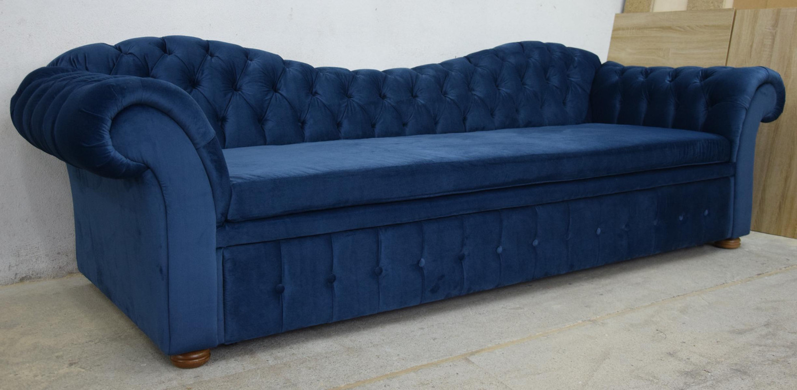 Design Chesterfield 3-zits bank in textiel