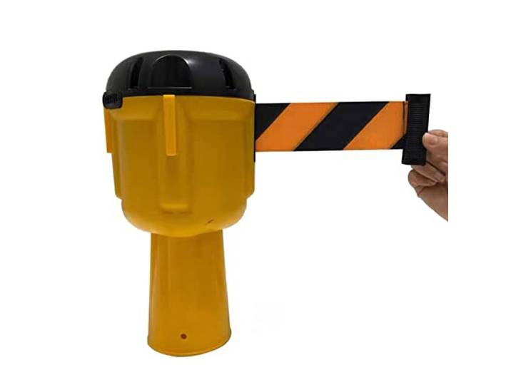 LigedamaiEU Queue Retractable Belt Barrier Cone Barrier Tape, Retractable Safety Belt Topper(5m/16.4ft)
