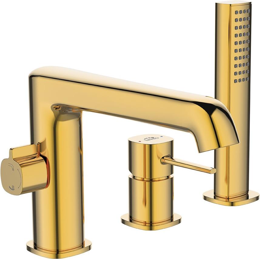 POLA Dreiloch-Standbadewannenarmatur, Gold