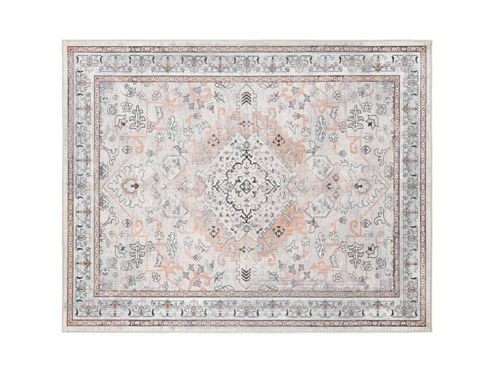 HOOBRO Tapis Lavable en Machine 270 x 180 cm Tapis de Salon Style Bohème Descente de Lit à Poil Bas Beige Rustique