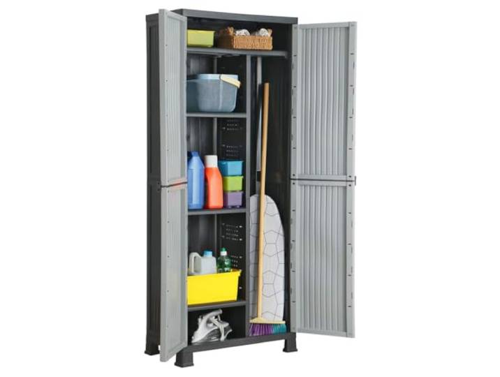 GPWERSDF Kunststoffschrank 68x39x171,5 cm Aufbewahrungsschrank mit Stauraum Leicht zu reinigen, kompaktes Design, vielseitig einsetzbar, pflegeleichter Kunststoff, ordentliche Aufbewahrung