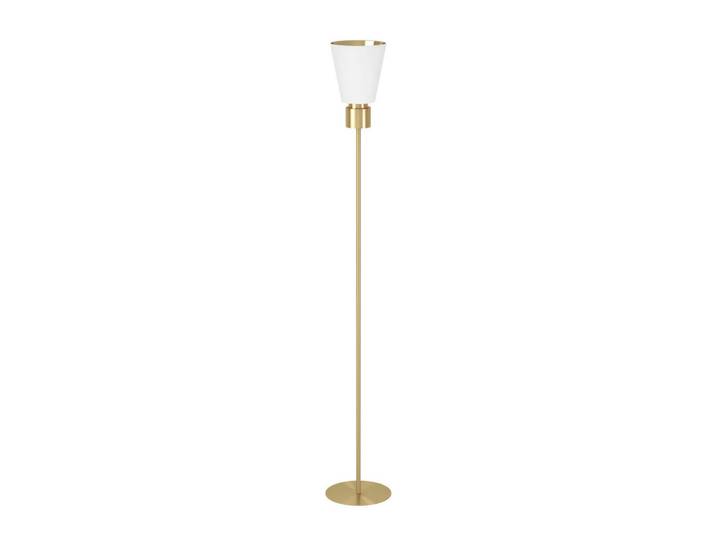 Eglo Led-Deckenfluter, Weiß, Messingfarben, Metall, länglich, 170 cm, Fußschalter, Lampen & Leuchten, Innenbeleuchtung, Stehlampen, LED-Deckenfluter