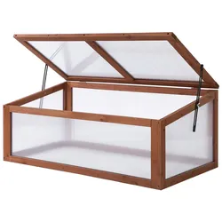 Outsunny Outsunny Frühbeet Holz, Mini Gewächshaus 100 x 65 x 40 cm, Treibhaus