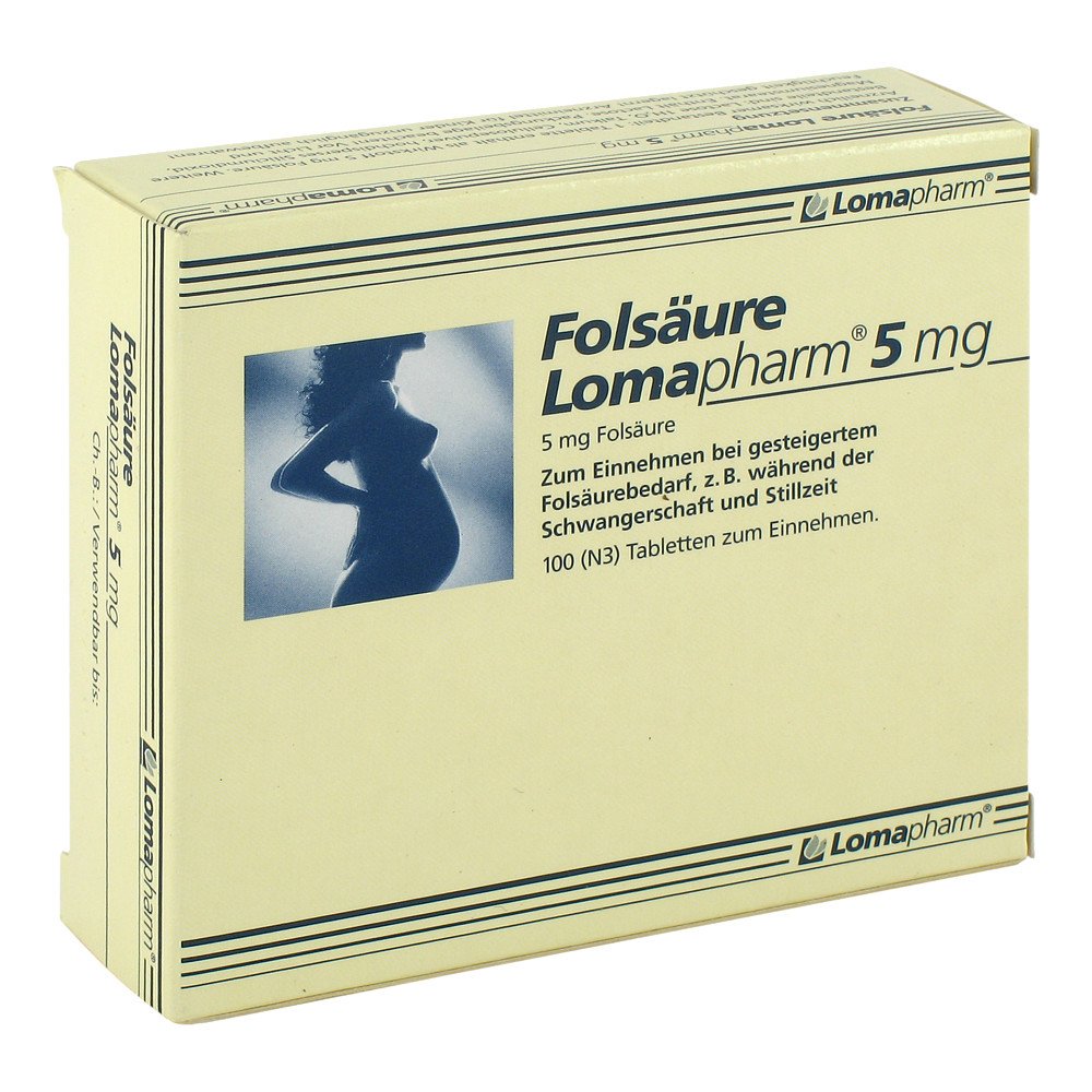 LOMAPHARM GmbH Folsäure Lomapharm 5 mg Tabletten 01713357