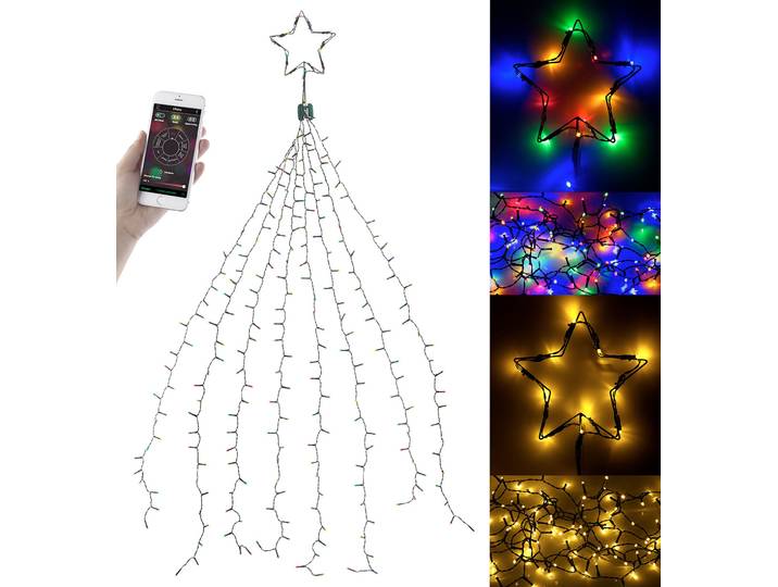 Christbaum-Überwurf-Lichterkette, 320 RGBW-LEDs, Bluetooth & App, IP44