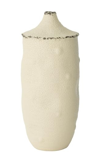 J-Line Bay vaas keramiek wit/zwart large Hoogte: 40,5 cm