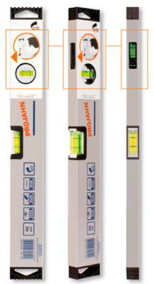 Wasserwaage PROJAHN, mit Vertikal-Spiegel-Libelle, Toleranz 0,5 mm/m, L 200 cm