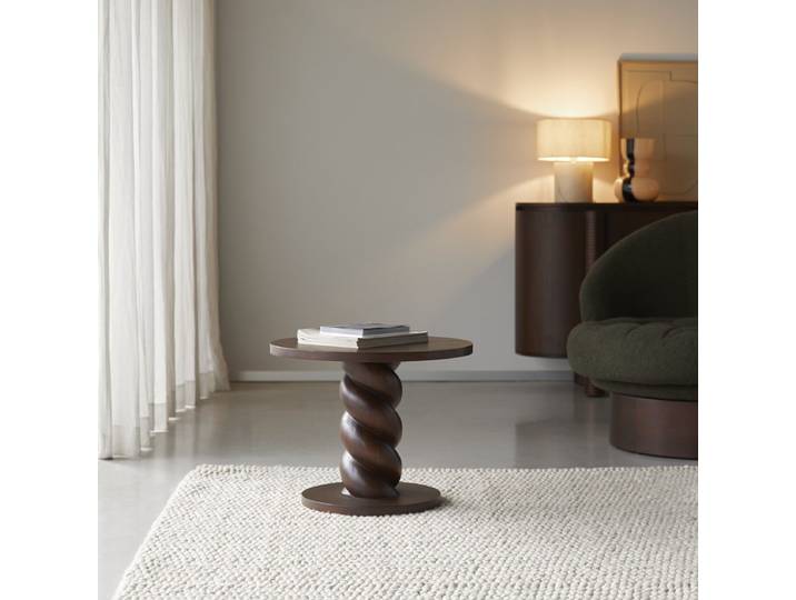 Ablagetisch aus Mindi, Brown - Braun - Dark mindi wood